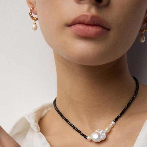 ✨ Artisan Original Convertible Pearl Charm Hoop Earrings | 2-in-1 S925 Gold - Picture 13 of 14